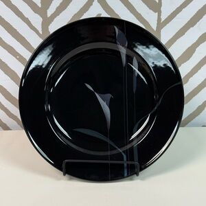 New Vintage Mikasa Galleria Opus Black Calla Lily Salad Plate Japan FK701